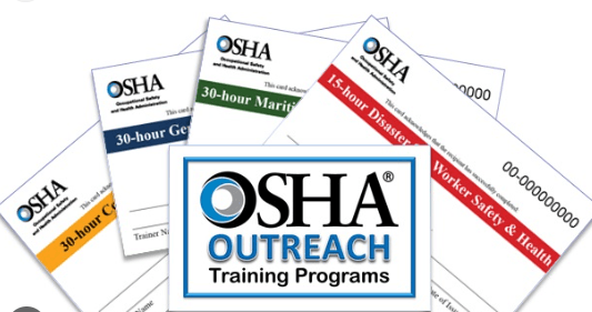 OSHA 10 and 30 hour training